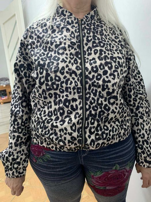 Jachetă de damă subtire, cu imprimeu leopard, M/L