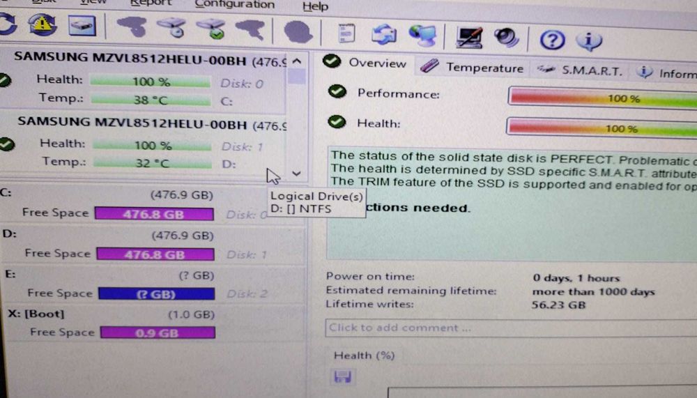 SSD 512GB Samsung M2 Nvme  PCIE gen4 , Nou, Garantie 1 AN, format 2280