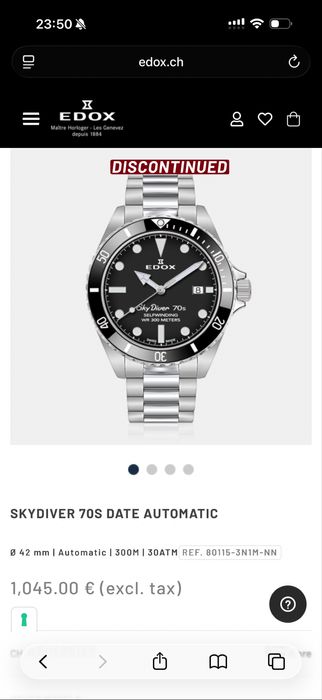 Edox SkyDiver Spirit of the 70s