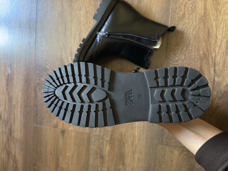 Детские кожаные полусапоги Zara