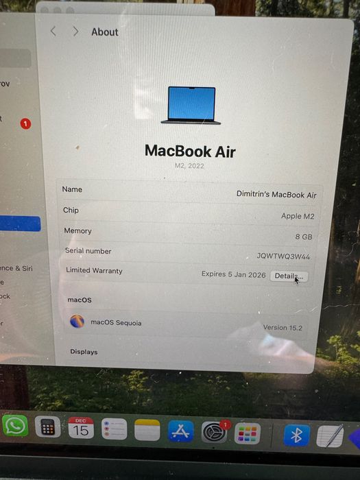 Macbook Air 2022 M2 - 100% Battery Health