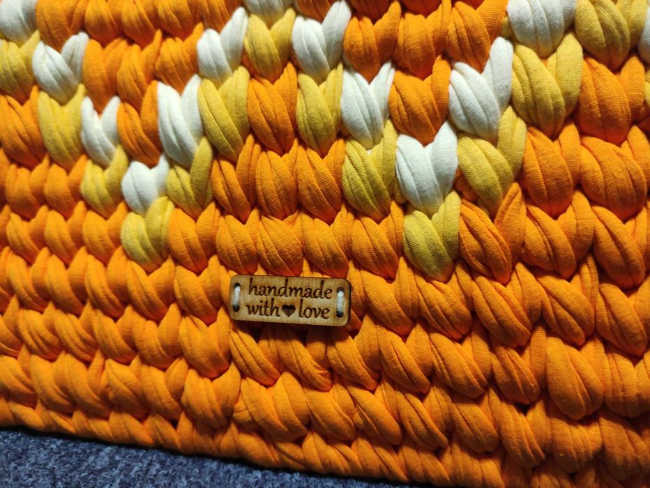 Бебешки кош за новородено, ръчно изработен, плетен кош, 70х40см, ново