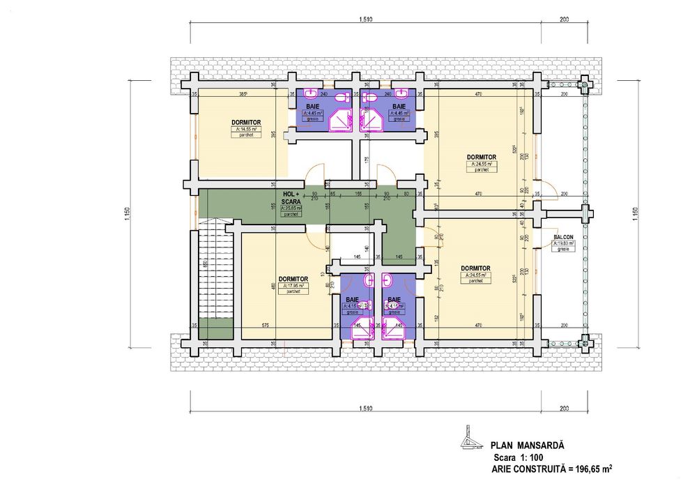 Vand cabana lemn rotund