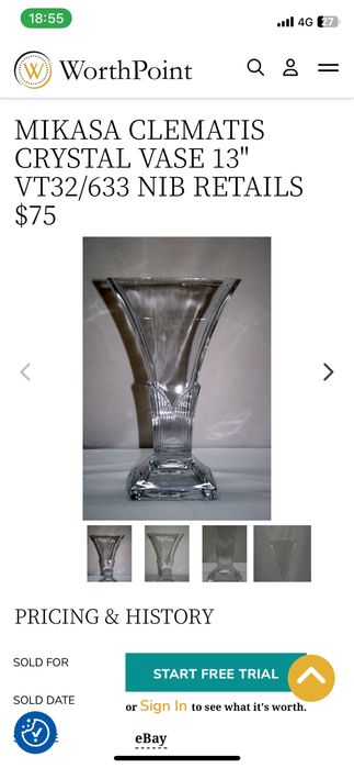 Кристална ваза Bohemia Crystal