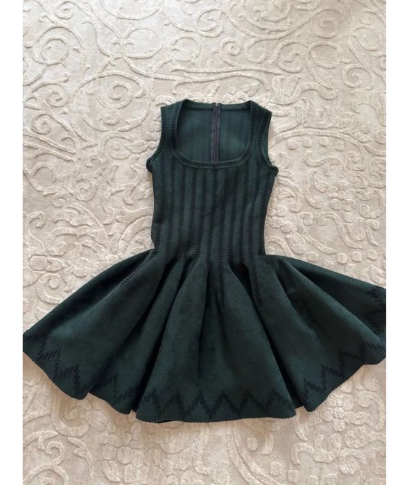 ALAIA Зеленые коктейльное платье