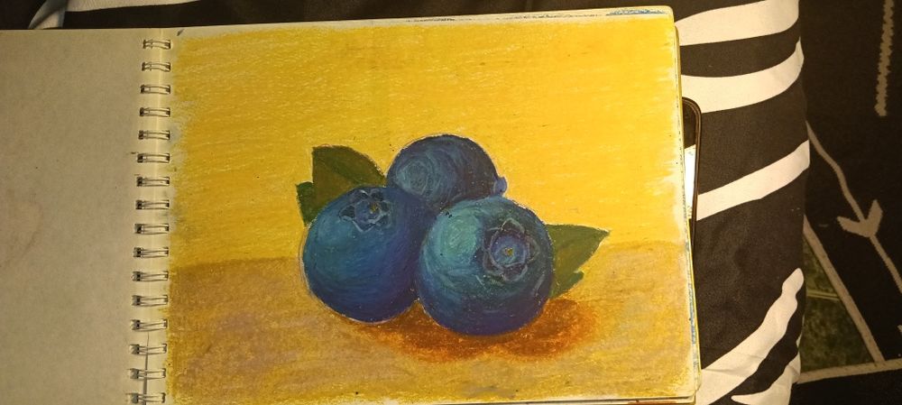 Desen original în pastel – Afine