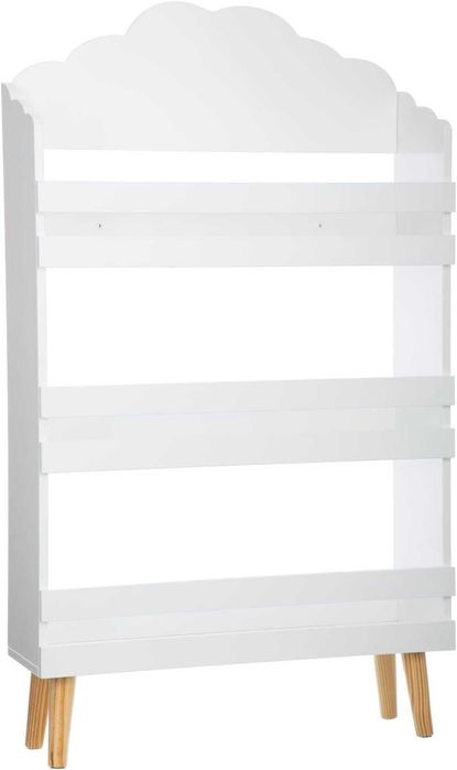 Детска библиотека рафт етажерка за книги облак бял цвят