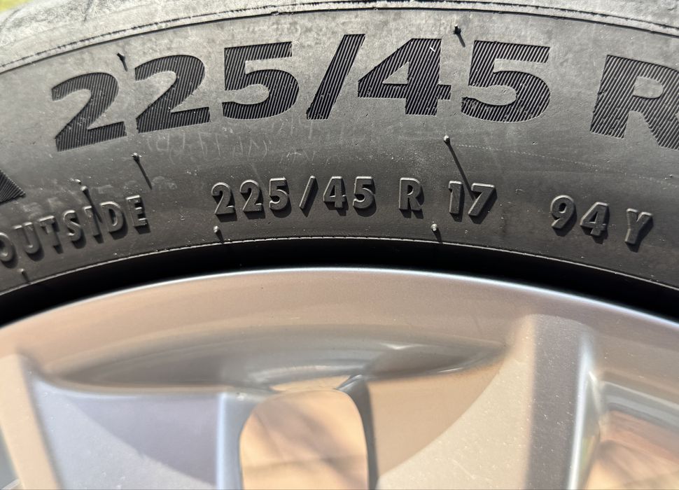 Jante 5x112/Roti/Cauciucuri 225/45/17 Vara Originale Audi