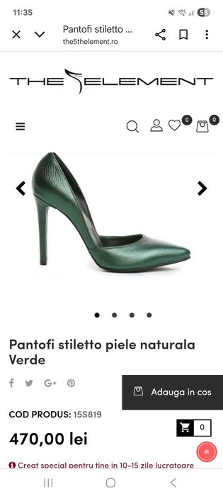 Pantofi piele naturala