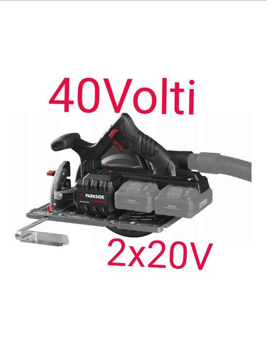Parkside ferastrau circular 40V fierastrau cu disc pe baterie 2 x 20V