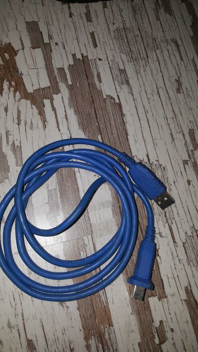 Кабел USB букса син