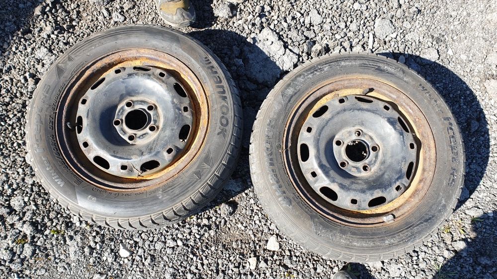 Джанти 5х100 vw с гуми 185 60 14 ханкок