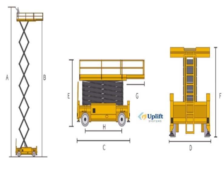 Лифт, Внедорожная самоходная ножничная подъёмная рабочая платформа