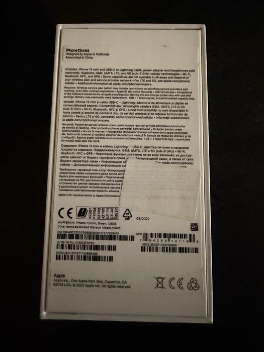 iPhone 13 mini • Verde • 128 gb • Stare ca nouă