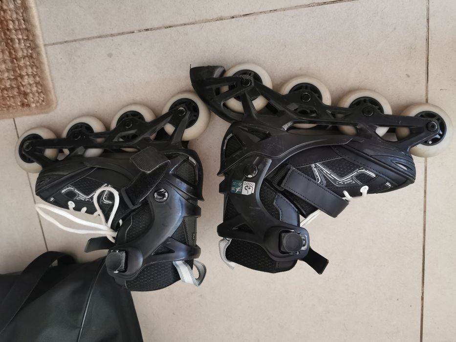 Role Fit 3 negru kaki pentru copii reglabile marimea 32-35