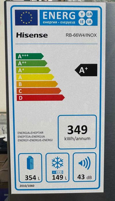 Холодильник Hisense RB-66W4INOX Inverter No Frost 503 л Metal Cooling