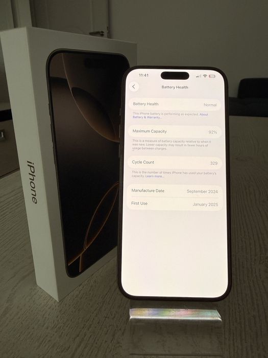 GARANTIE Altex 1 an iPhone 16 Pro Max, 256GB, 5G, Desert Titanium