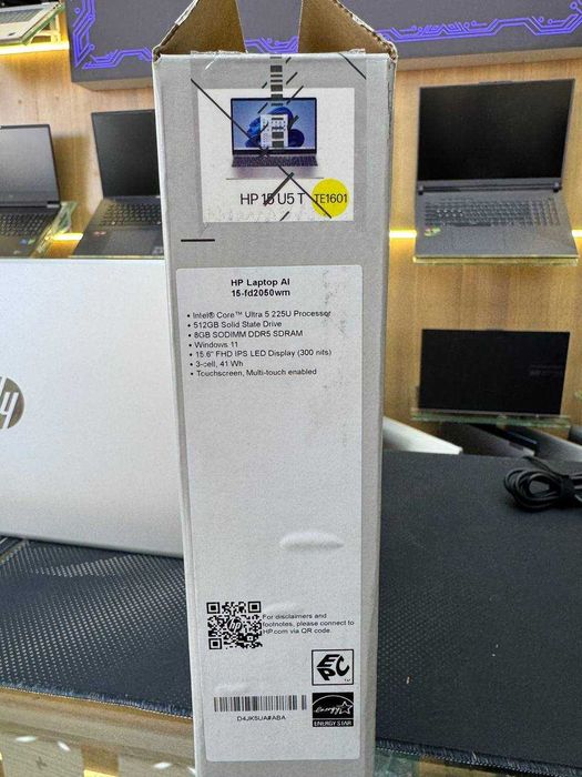 Noutbuk HP Laptop AI 15 Intel Ultra 5 225U 8/512GB 15.6" IPS Sensorli