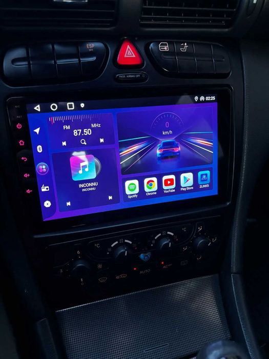 Navigație Android 15 Mercedes C-Class/CLK W203/W209 – CarPlay, QLED