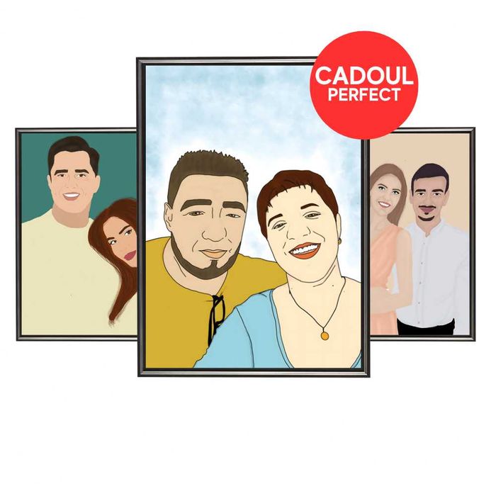 Tablouri Caricaturi Portrete la Comanda Cadou Femei Barbati Cuplu