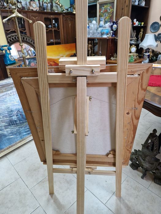 Страхотна много красива антикварна картина масло върху платно