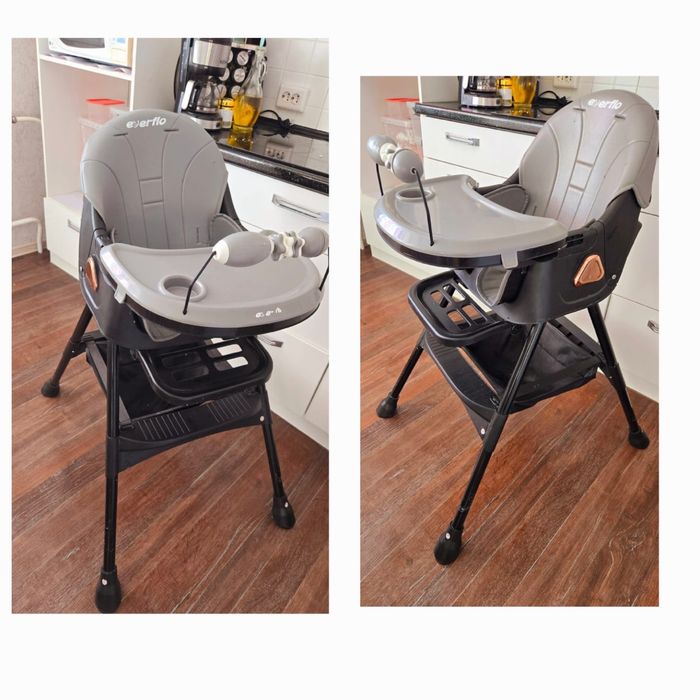 Детский столик серый