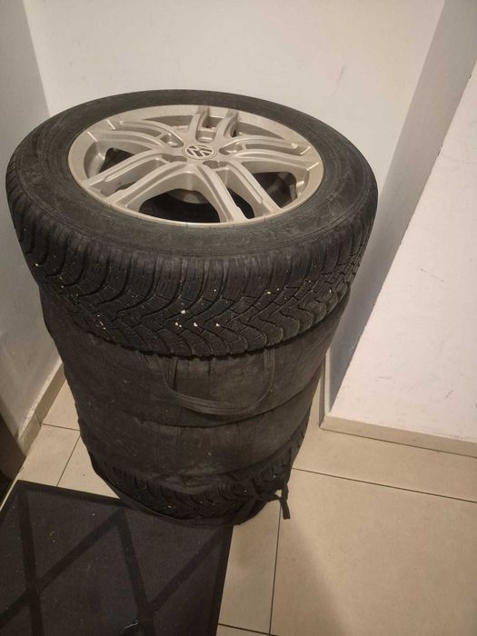 Jante ALCAR 16” + anvelope iarnă Falken 205/60 R16 – 5x100 – Stare foarte bună