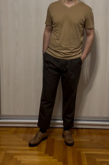 Pantaloni Loose Fit, Pull and Bear, Maro