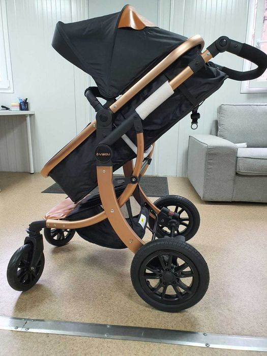 Carucior de copii 2 in 1 Visoli Black, 107x50x63cm