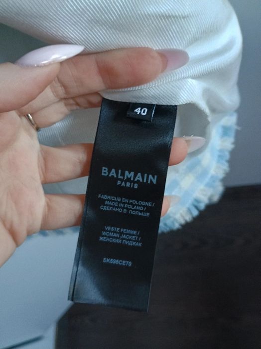 Geaca sacou Balmain tweed originala, impecabila, maimea 40
