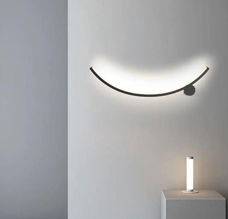 Aplica LED 3 functii curbata 60CM neagra 20W