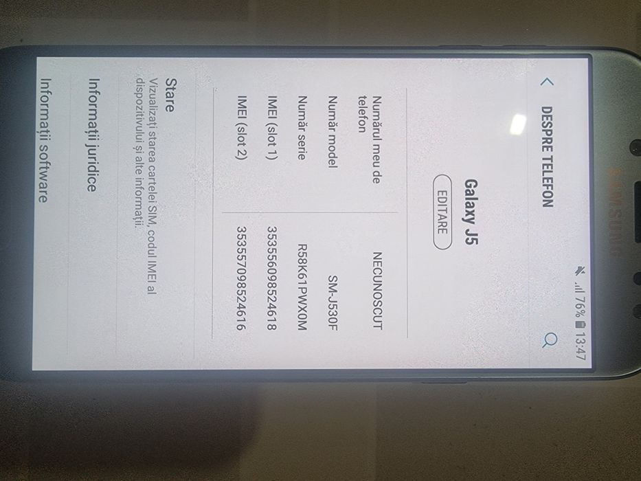 Samsung j5 in stare impecabila.