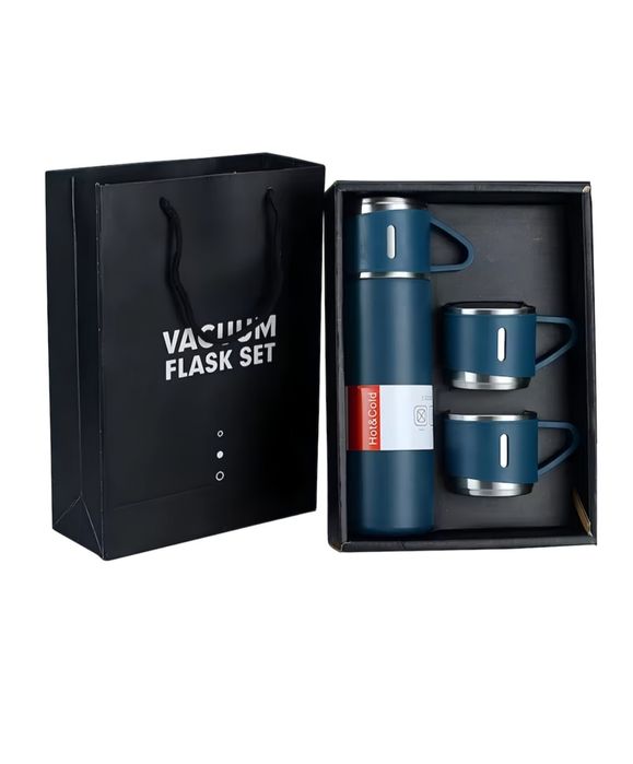 Луксозен Комплект Термос 500 мл с 3 Чаши с Дръжка и Топлоизолатор