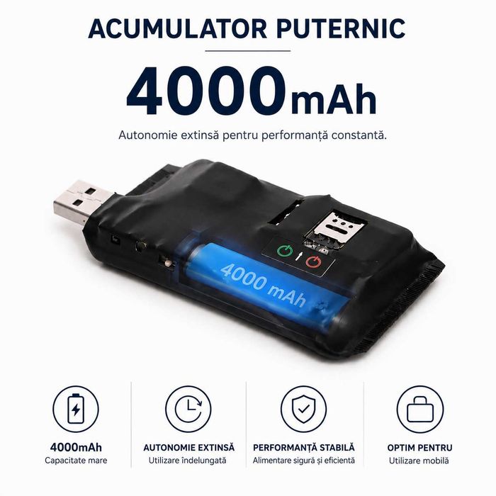 Microfon Spion si Reportofon Spion Modul Hibrid Profesional All in One cu Localizare GPS si Control Prin SMS sau Aplicatie SMT SECURITY