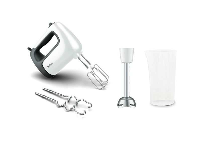 Mixer de mana Tefal  HT461138 500W 5 viteze, 2 accesorii