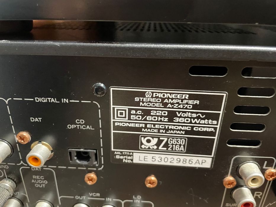 Pioneer A-Z470 Stereo Amplifier SP-Z570 Processor