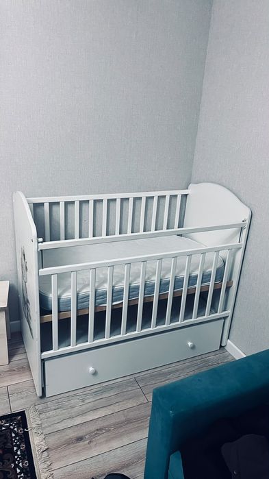 Детский кровать с матрасом