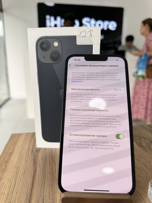 iPhone 13•128GB/100% Black  Айфон 13•128Гб/100% Қара