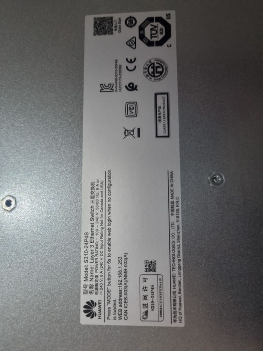 коммутатор Huawei S310-24P4S (Layer 3)