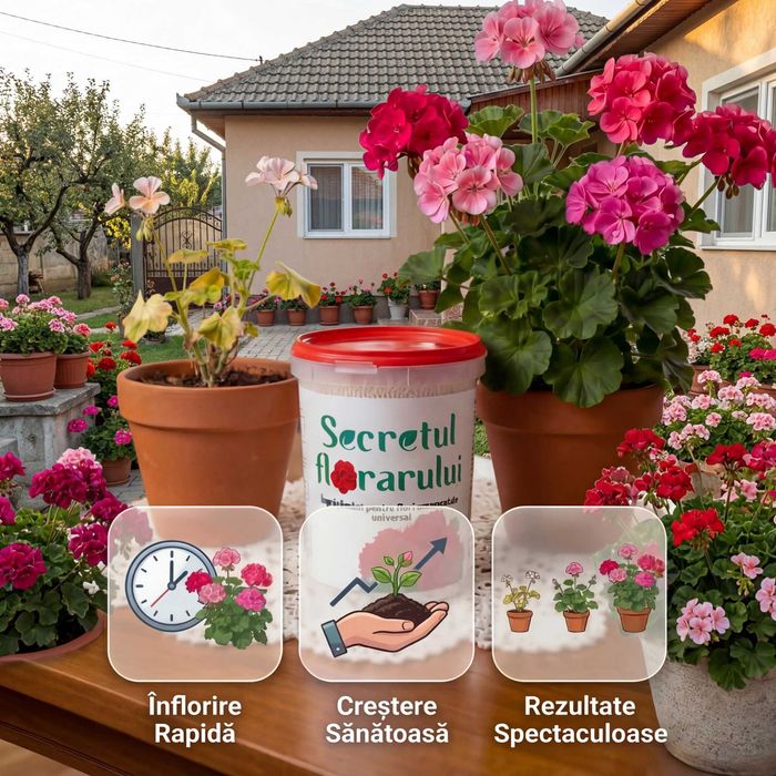 Secretul Florarului – Îngrășământ pentru Flori de Grădină 500g | Înflorire Bogată și Creștere Intensivă