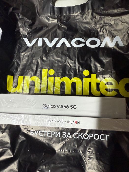 Чисто нов Samsung Galaxy A56 5G + стъклен протектор подарък