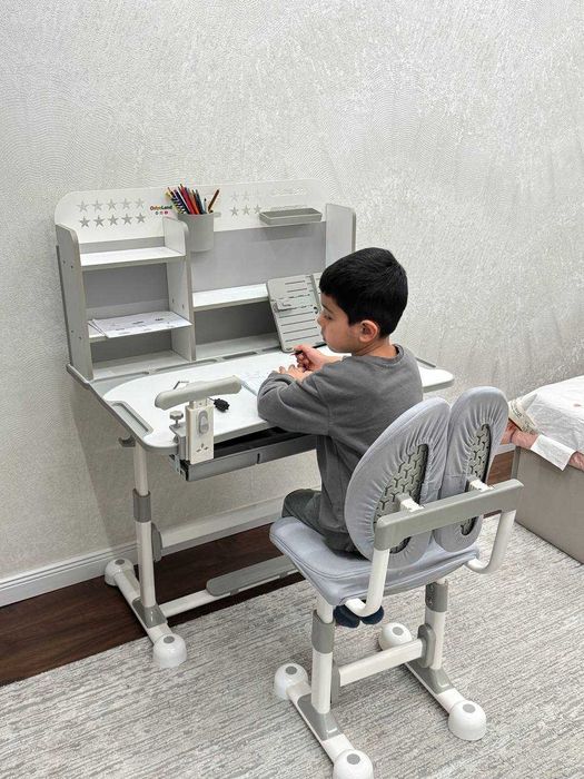 Парта + Стул Трансформер (3-25 ёшгача мос келади) – ДОСТАВКА БЕПУЛ