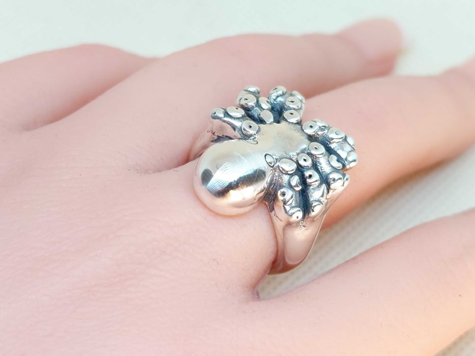Inel reglabil din argint – caracatiță