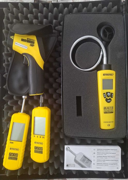 Професионален комплект измервателни уреди Trotec (T650, T250, TP6, BA15) в куфар – нови!
