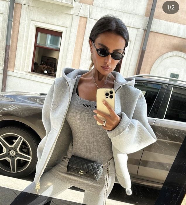 Miu miu худи с цип оригинал