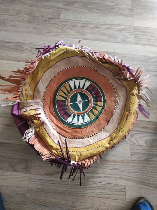 Африкански пуф/табуретка - кожен