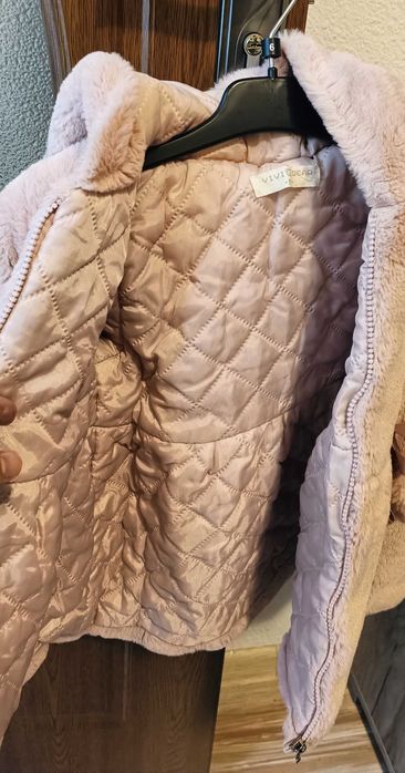 Palton/ Blăniță groasa ,cu gluga, pentru fetițe între 2-4 ani