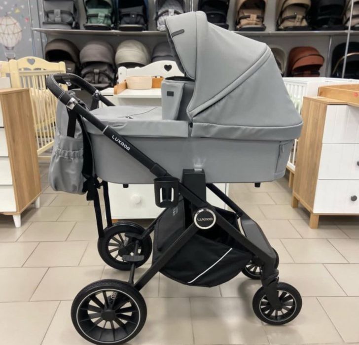 Коляска 3 в 1 luxmom серая