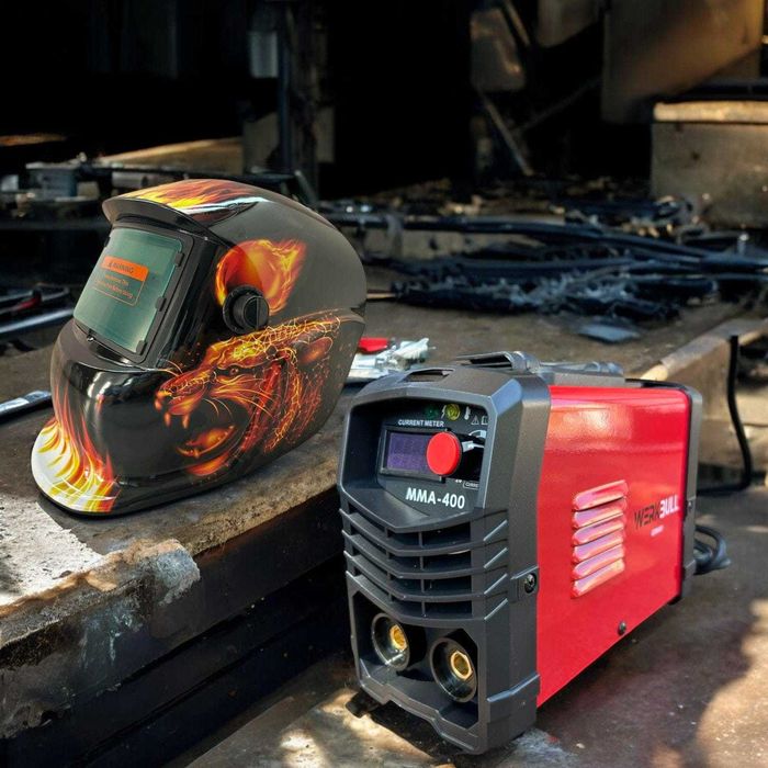 Инверторен Електрожен 400A WerkBull с подарък соларна Маска+ АКСЕСОАРИ