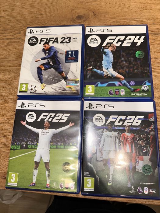 4 jocuri PS5 FIFA 23, FC 24, FC 25 și FC 26